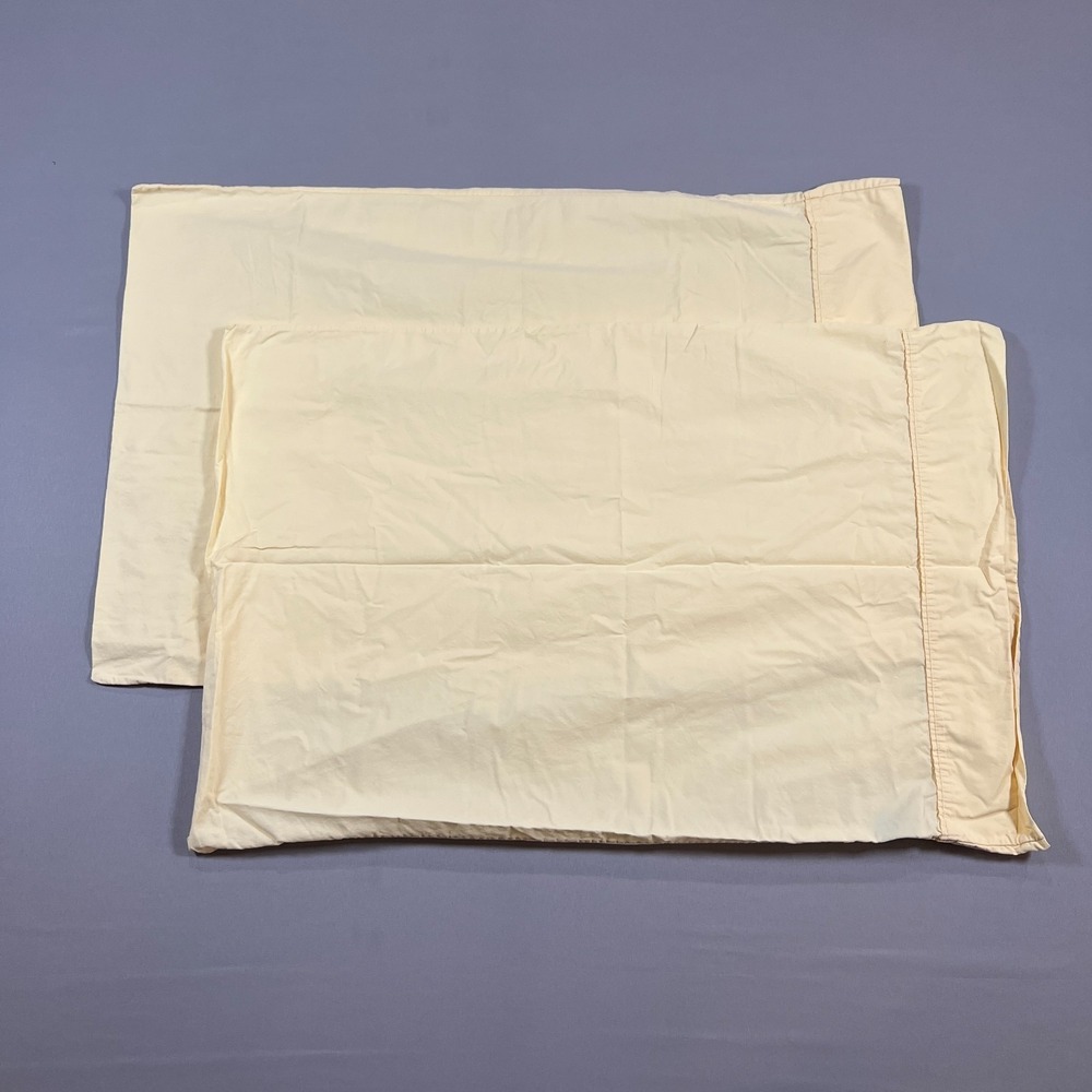 Set Of 2 Home Pillowcase Standard Beige Cotton Bedding Luxury Home Decoration